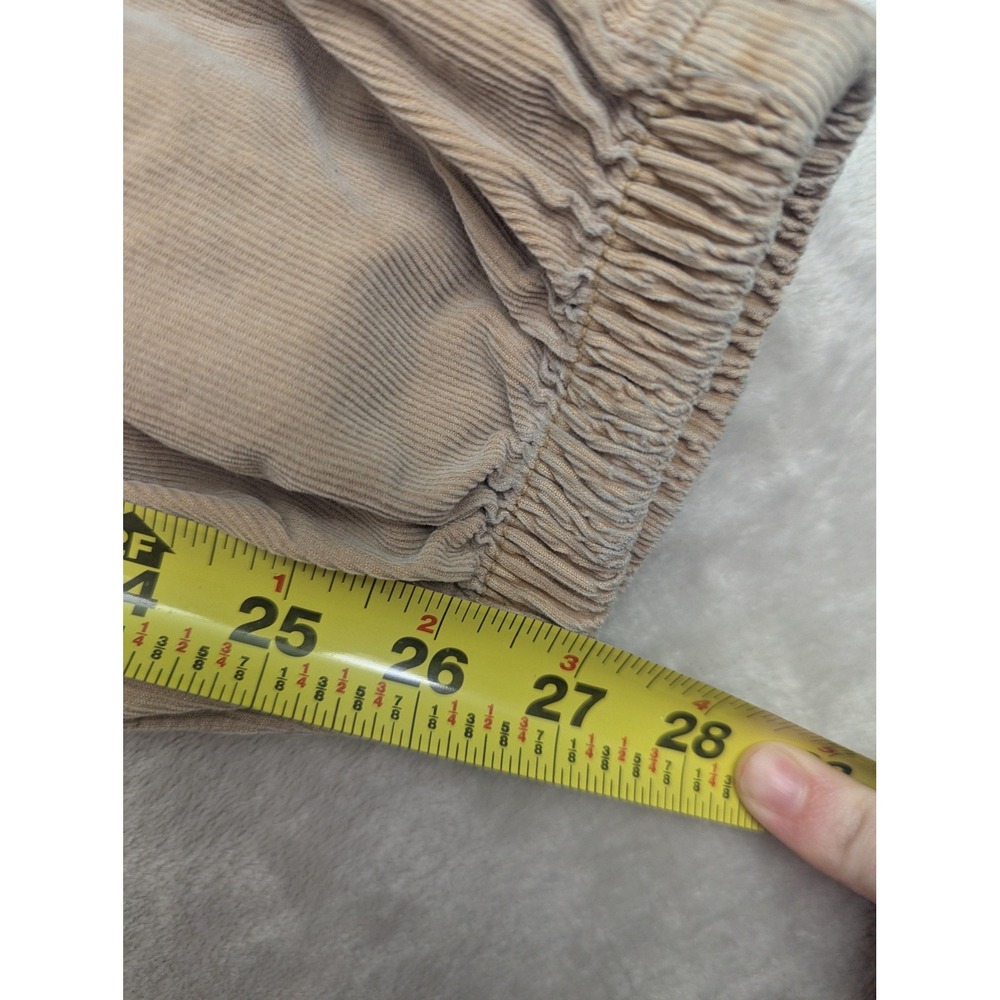 American Eagle Pants Womens 8 Beige Jogger Cargo Corduroy Elastic‎ Y2K Baggy - Picture 8 of 13